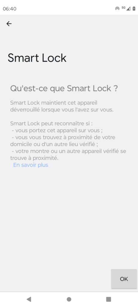 Smartlock on Android